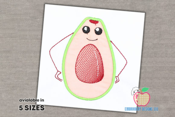 Avocado Boss Funny Applique for Apparel
