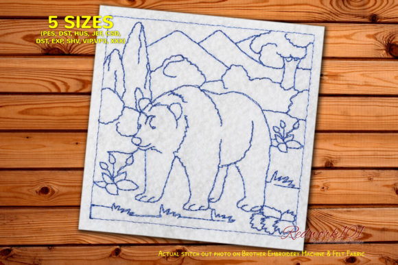 Bear Standing in Jungle Lineart: A Premium Design