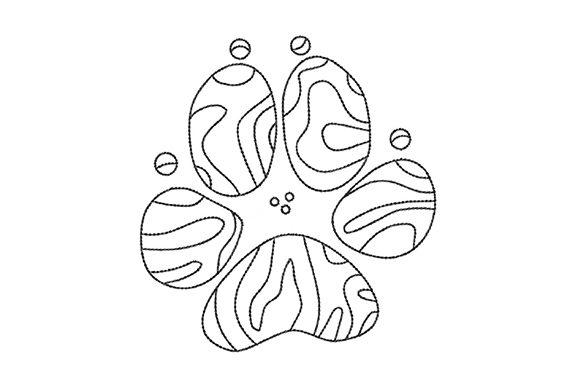 Charming Dog Paw with Lines for Holiday Gifts