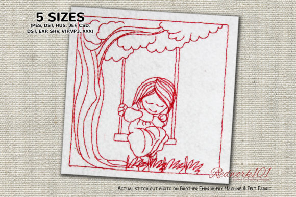 Charming Girl on Swing for Craft Fair Success