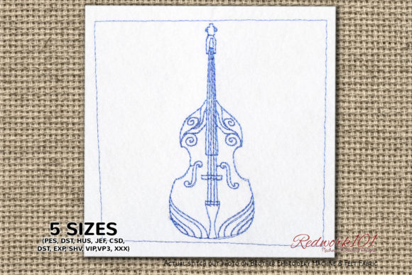 Double Bass Bluework: A Symphony of Stitches