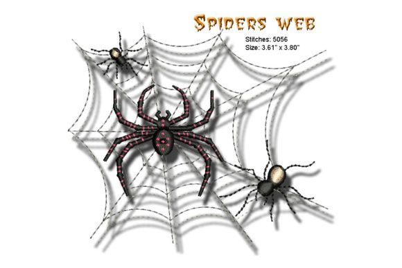 Spiders Web: A Charming Halloween Embroidery Design
