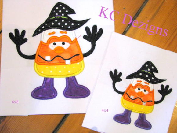 Wacky Halloween Corn 01: A Spooky and Fun Embroidery Design